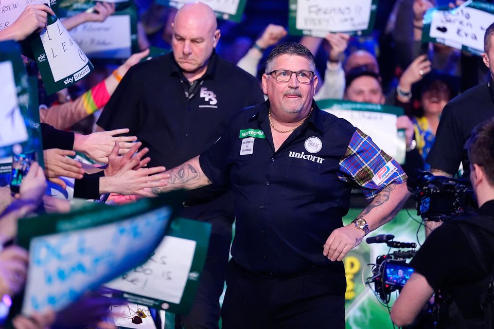 Scotland's Gary Anderson ahead of his match against Netherlands' Gian van Veen: Adam Davy/PA Wire.